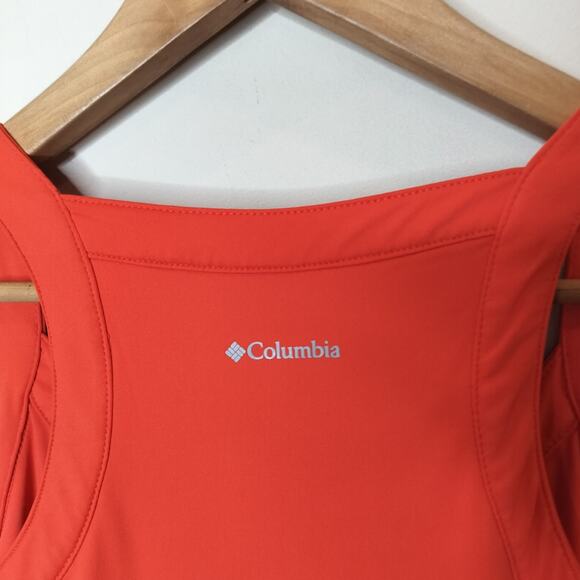 Columbia Tank Dress Orange Stretch Sleeveless Athletic - Picture 6 of 7